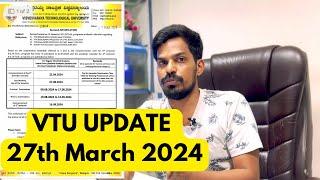 VTU UPDATE TODAY 27TH MARCH 2024