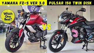 2021 Bajaj Pulsar 150 Twin Disk Vs Yamaha FZ-S V3|Full Comparison|Which One Is Best