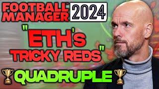 Ten Hag's QUADRUPLE Winning 4-3-3 Tactics on Football Manager 2024!