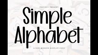 Simple Alphabet Font | Font | Free Font | Script Fonts | Font Bundle