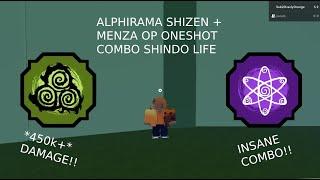 ALPHIRAMA SHIZEN + MENZA OP ONESHOT COMBO | Shindo Life Roblox