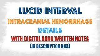 Lucid Interval head injury : Forensic science