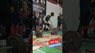 Deadlift 125 kg ️‍️ Sumo lift Weight 53 kg#shorts #workout #powerlifting #bodybuilding