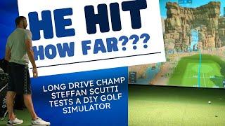 See what an Australian Long Drive champion does to our golf simulators