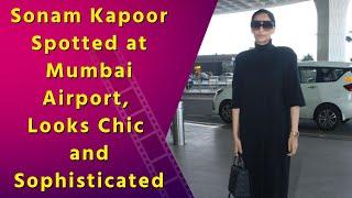 Sonam Kapoor Rocks a Stylish Black Dress and Minimal Accessories