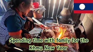  The Khmu version of Christmas-Khmu New Year with my mom