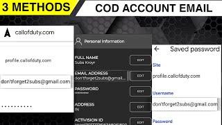 How To Find Your Activision Email and Password| FORGOT ACTIVISION EMAIL | FORGET CODm EMAIL