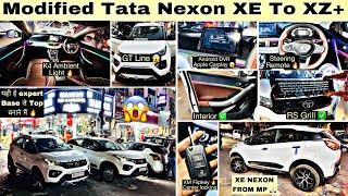 Modified Tata Nexon XE   Tata Nexon 2023  Armrest, flipkey, fog projector , RS Grill