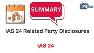 IAS 24 Related Party Disclosures summary