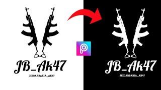 how to turn black logo into white in PicsArt | how to change logo colour black into white | JB_Ak47