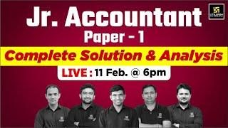 Jr. Accountant Exam Paper - 01 Solution and Analysis || By Utkarsh Commerce Classes