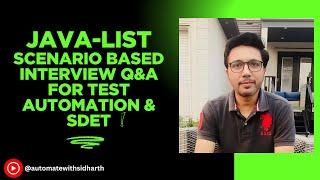 List Scenarios Based Interview Q&A for Test Automation & SDET Job Role