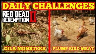 Daily Challenges GILA MONSTERS PLUMP BIRD MEAT and The Rest Of Today's Challenges Red Dead Online