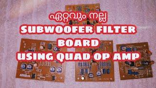 Best subwoofer low pass filter board. How to select a board  for optimum performance