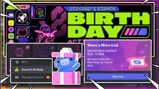 Discord's 8th Birthday FREE Nitro, Activities & more (NO CARD NEEDED)