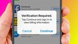 How to Fix Verification Required on App Store | iOS 15 | 2022