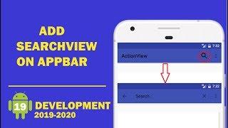 Android tutorial  - 20 - How ADD Search View On App bar | Place Search Bar on Toolbar