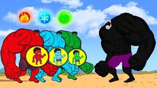 Evolution Of Hulk PREGNANT  DARK vs ICE, FIRE And EARTH  Animation Skill