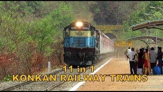 [11 in 1] Fast & Furious Konkan Railway Trains : Rajdhani + Jan Shatabdi + Double Decker + Many more