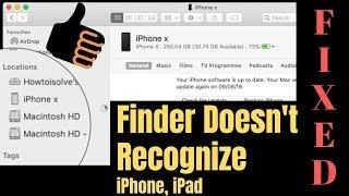 macOS Sonoma, ventura: Finder Doesn't Recognize iPhone, iPad, iPod & Won't Detect on Finder, Sync