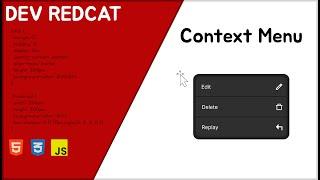 Simple Context Menu | HTML, JS, CSS