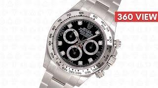 Rolex Daytona 18ct White Gold Black/Diamonds 116509 - Time4Diamonds