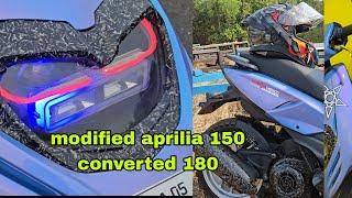 modified aprilia Sr 150 converted 180 / custom paint & headlight