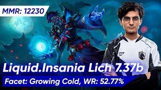  Insania LICH 7.37b HARD SUPPORT 5 Pos | Dota 2 Pro Gameplay