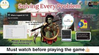 Save file problem of what a legend 0.7 GOMIRA | fix crashing | how to download in Android