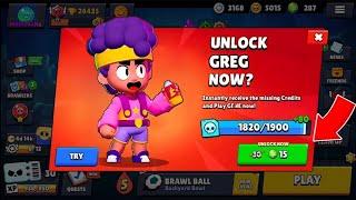 UNLOCK NEW BRAWLER GREG!|RARE ACCOUNT FREE GIFTS/brawl stars