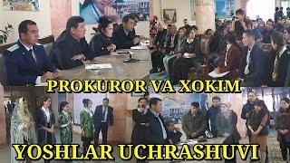 PROKUROR  XOKIM VA YOSHLAR UCHRASHUVI SARIOSIYO TUMANI 14-Fevral 2020 #SurXon_Media