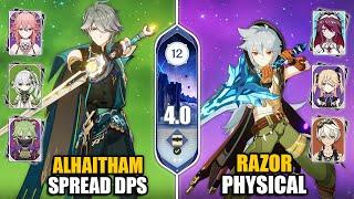 F2P Razor Physical DPS & C0 Alhaitham Spread Team | Spiral Abyss 4.0 Floor 12 9 Stars Genshin Impact