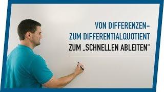 Vom Differenzen- zum Differentialquotient zur Ableitung | Mathe by Daniel Jung