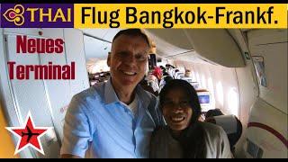Thai Airways Economy Class Trip Report | Flug Bangkok - Frankfurt | Neues Terminal | Boeing B777-300