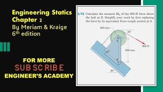 2-72 | Engineering Statics | Force couple System | Engineers Academy