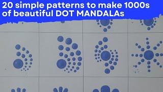 Dot mandala for beginners | Basic patterns | For very beginners | 2022 | ATM Creations