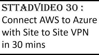 Connect AWS to Azure with Site to Site VPN