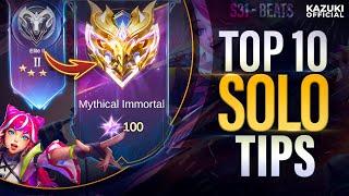 TOP 10 SOLO TIPS TO REACH MYTHICAL IMMORTAL BEFORE THE SEASON ENDS