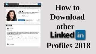 How to download linkedin other profile 2018