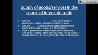 WHAT DO YOU MEAN BY SUPPLY IN THE COURSE OF INTERSTATE SALE