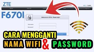 ZTE F670l - Cara Mengganti Nama Wifi Dan Password Wifi