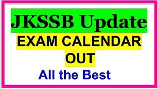 New Exam Calendar JKSSB