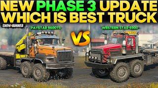 New Phase 3 Update Paystar 5600TS VS Western Star 6900 in SnowRunner Everything Need to Know