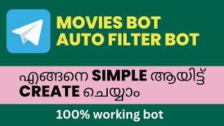 How to create Telegram movie bot | Malayalam | create autofilter bot malayalam | clone bot 2023