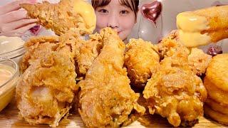 ASMR Fried Chicken【Mukbang/ Eating Sounds】【English subtitles】