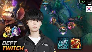 Deft Twitch Adc Build Blade of The Ruined King Press the Attack - LOL KR Challenger Patch 14.7