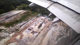 AirAsia Flight landing at Sibu Airport