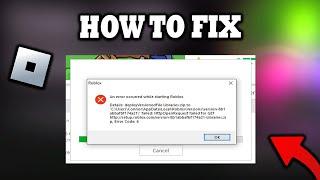 How To Fix An Error Occurred While Starting Roblox 2025