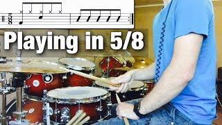 How to play in 5/8 time | Drum Lesson