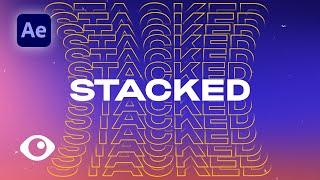 Stacked Repeated Text Animation | Adobe After Effects Tutorial